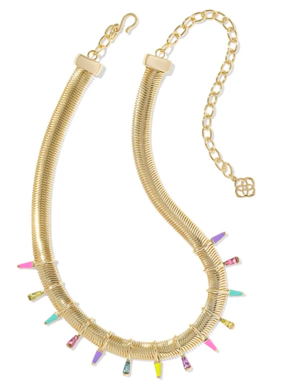 Kendra Scott Kelsey Gold Statement Necklace New